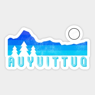 Auyuittuq national park retro vintage Sticker